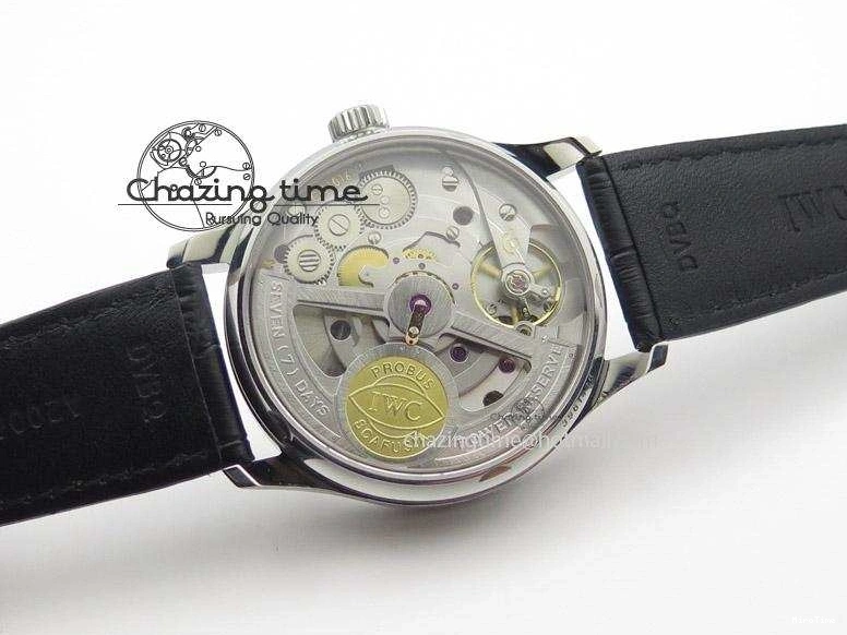 MIROTIME 0405 Bold Portuguese Real PR IW500704 ZF 1:1 Best Edition On Black Leather Strap A 7374